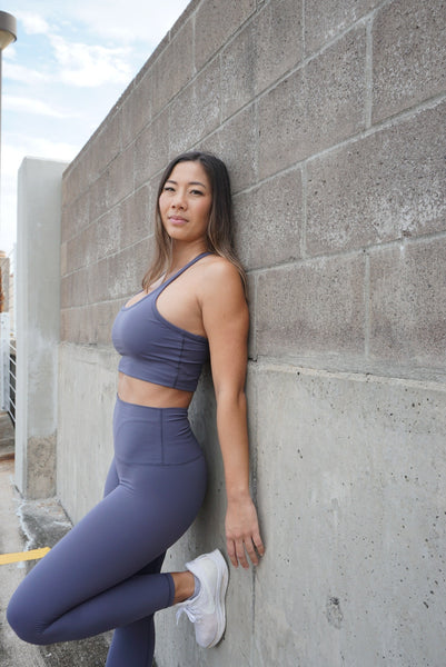 ʻ22 MĀHEALANI Premium Leggings --Lilac Gray – Aliʻi Athletics